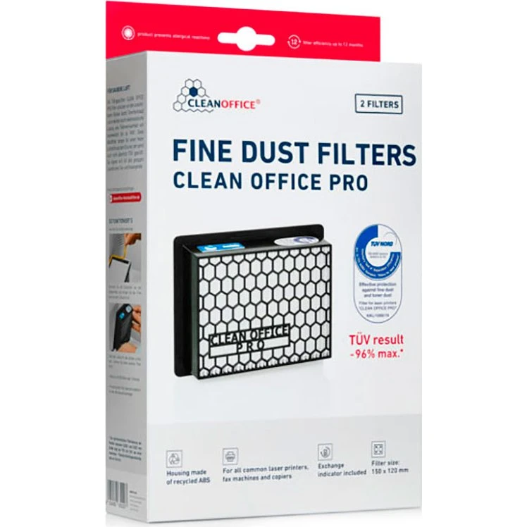 Clean Office Pro Støvfilter 2x 150x120x50mm