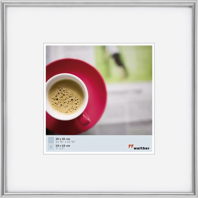 Walther Galeria KS330H 30x30cm Silver Resin Billedramme