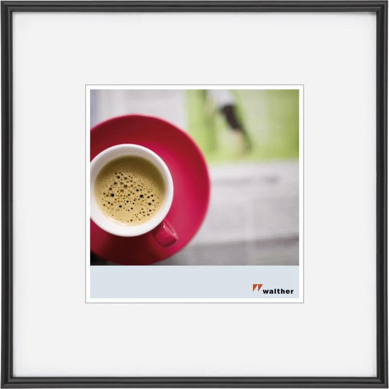 Walther Galeria KB440H 40x40 cm Billedramme i sort plastik