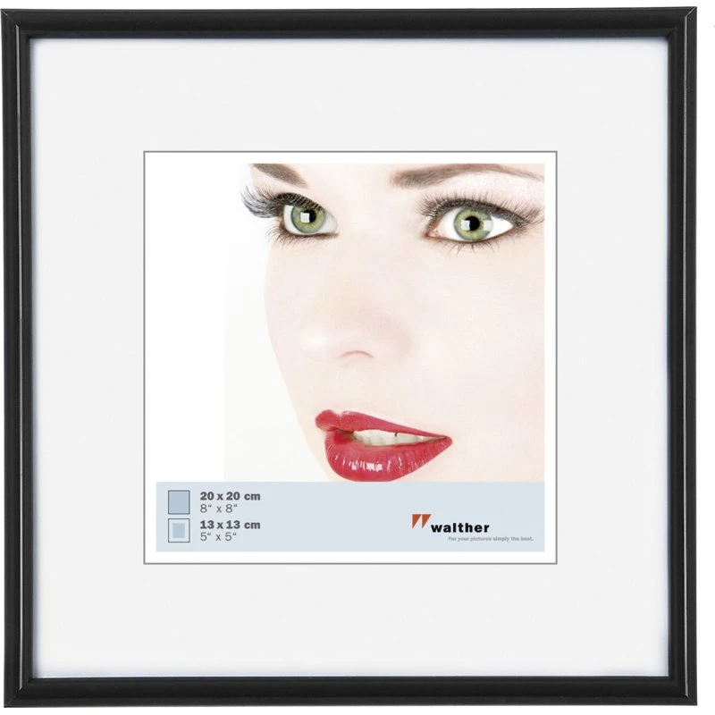 Walther Galeria KB220H 20x20 cm Billedramme i sort resin