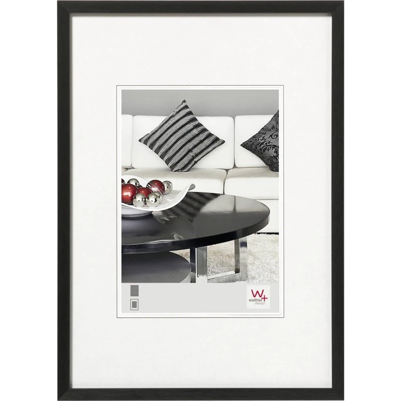 Walther Chair AJ342B A3 Billedramme, Sort Aluminium