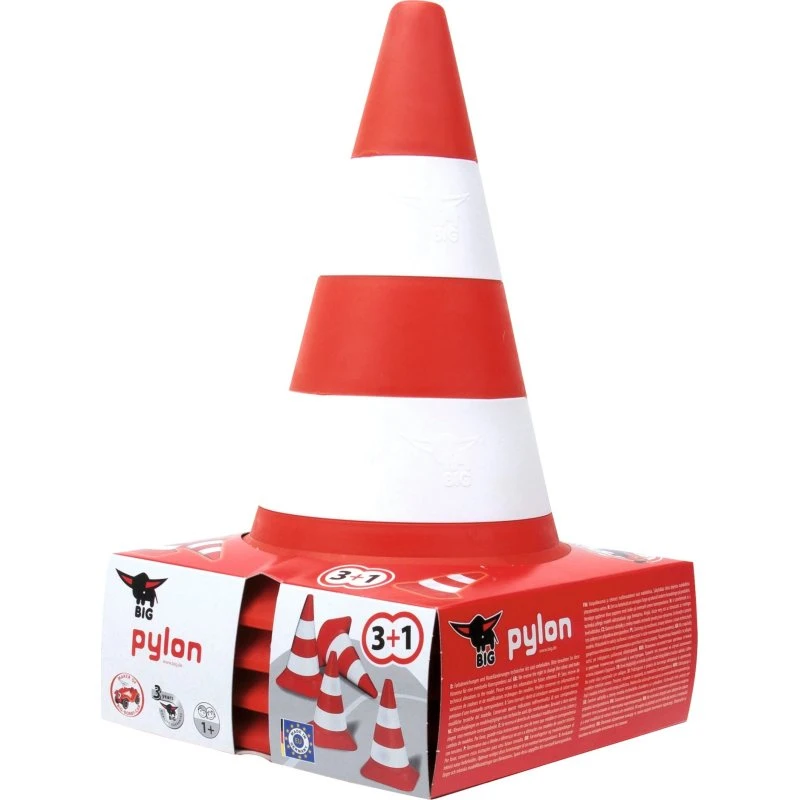 BIG Vejkegler 4-pak, Orange/Hvid
