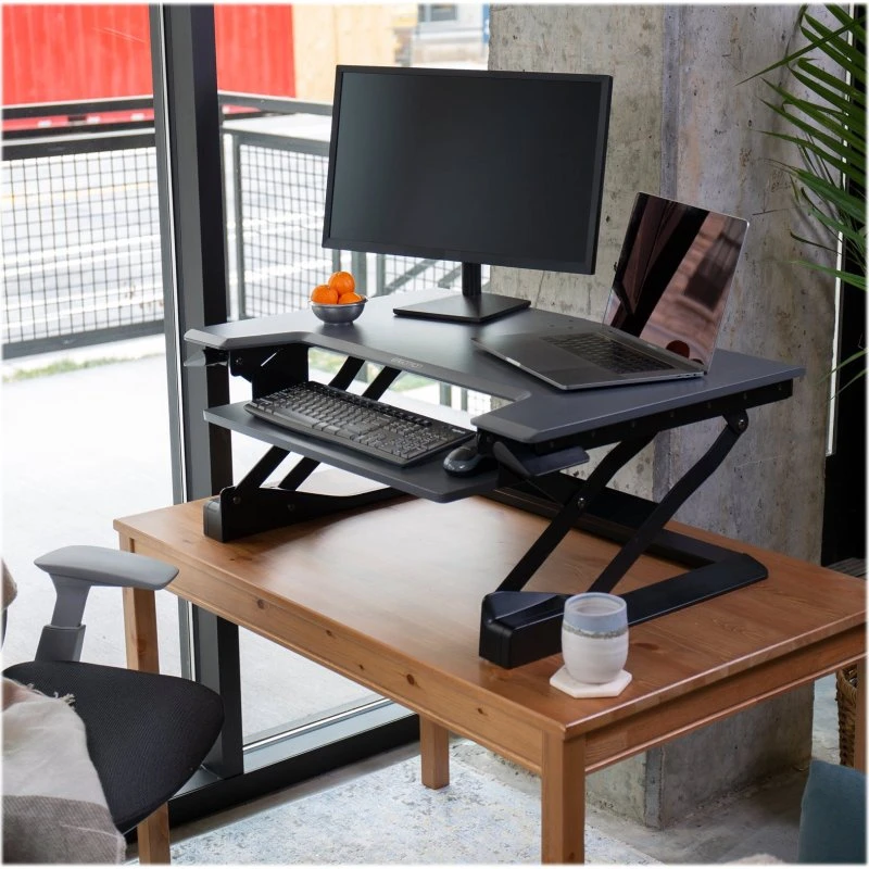 Ergotron WorkFit-T Maks - Sit-Stand Skrivebordsomformer, Sort
