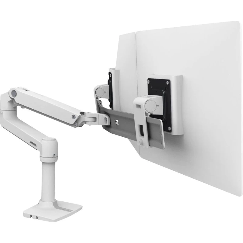 Ergotron LX Desk Dual Direct Arm - 2-skærm monteringspakke, hvid