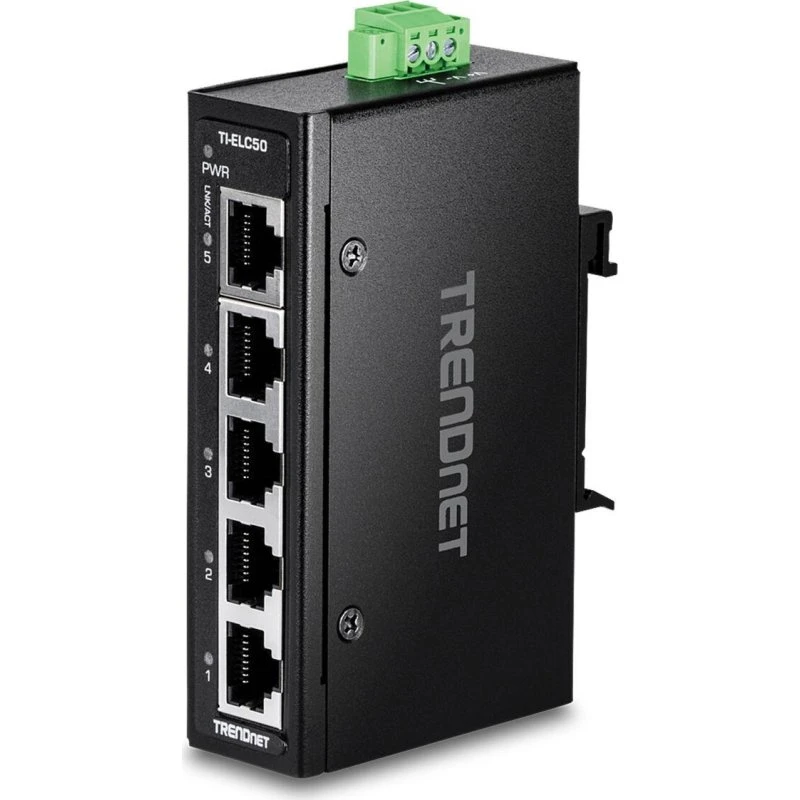 Trendnet TI-ELC50 5-Port Industriel Switch, Sort