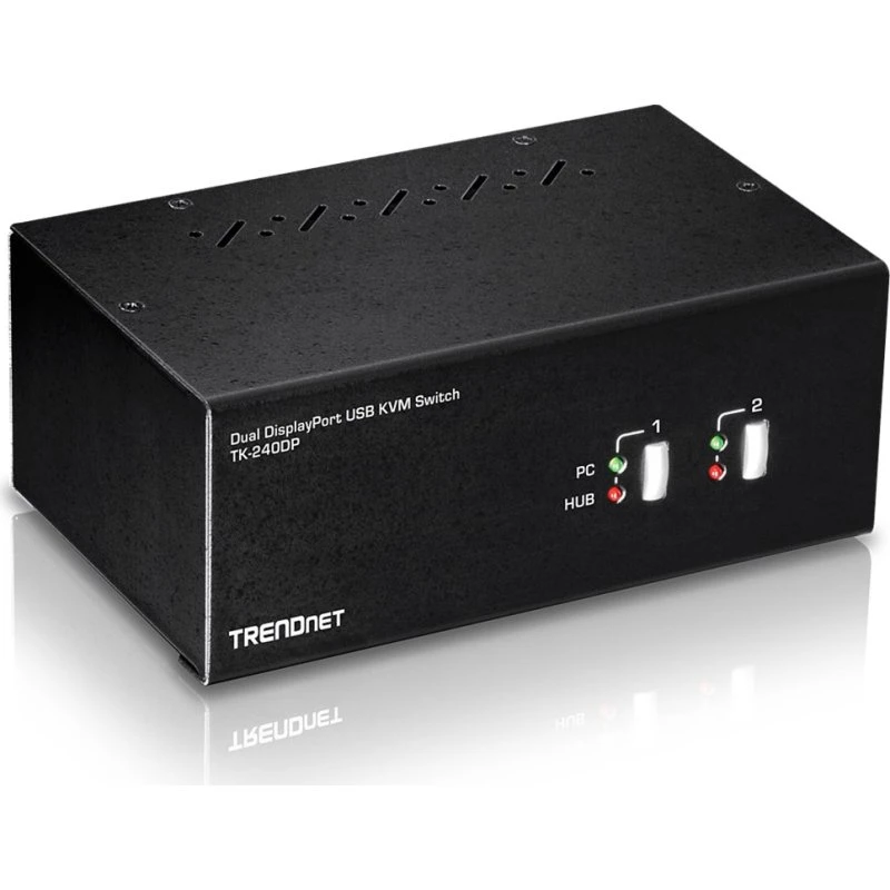 TRENDnet TK-240DP KVM/audio/USB-switch, 2-port, desktop
