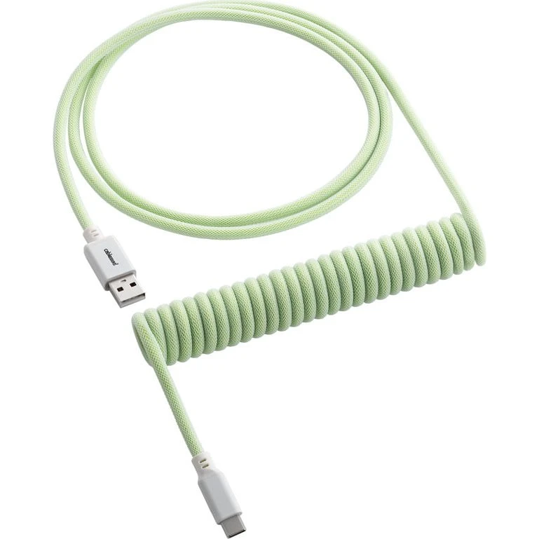 CableMod Classic Coiled Keyboard Kabel USB-C til USB-A, Lime Sorbet, 1,5 m