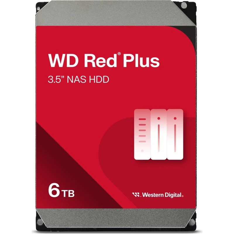 WD Red Plus 6TB 3.5" SATA-600 5400 RPM Harddisk