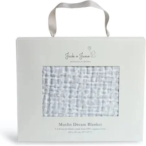 Jack o Juno Dream Blanket 6-lags muslin tæppe, hvid