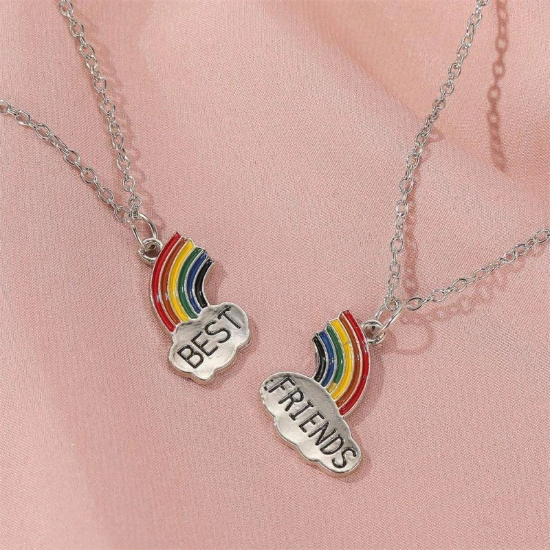 Venskabs halskæde Best Friends - Rainbow, flerfarvet
