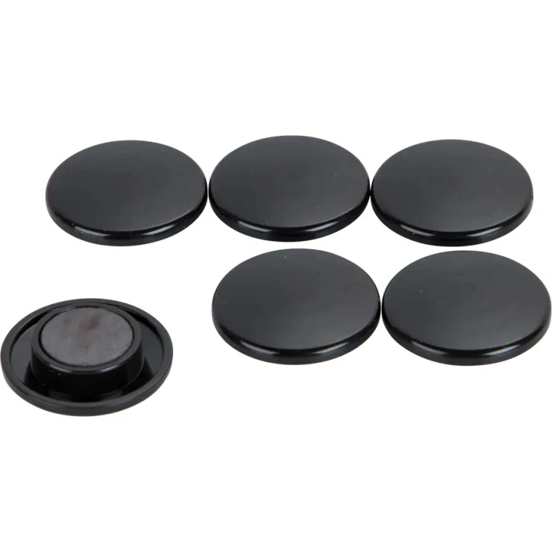 BNT Kontormagnet Ø30 mm Sort – 6 stk.