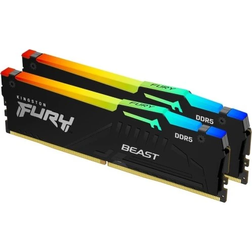 Kingston Fury Beast RGB 32GB (16GB×2) DDR5 5600MT/s Sort