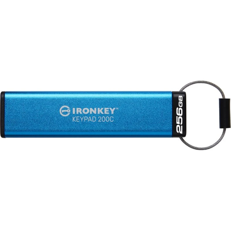 Kingston IronKey 200C 256GB USB-C USB-stick, blå