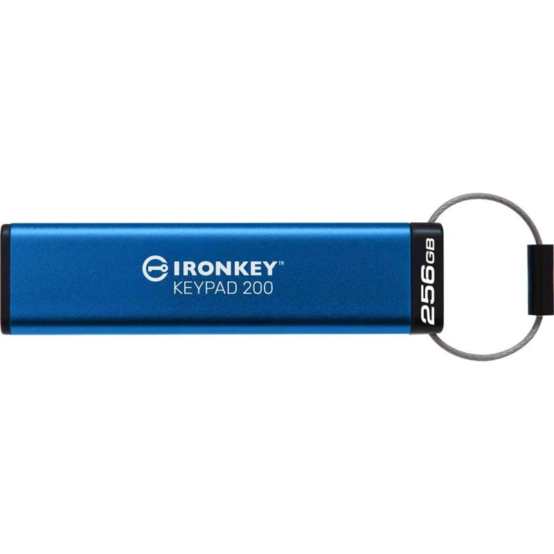 Kingston IronKey Keypad 200 256GB USB 3.2 Gen 1, blå