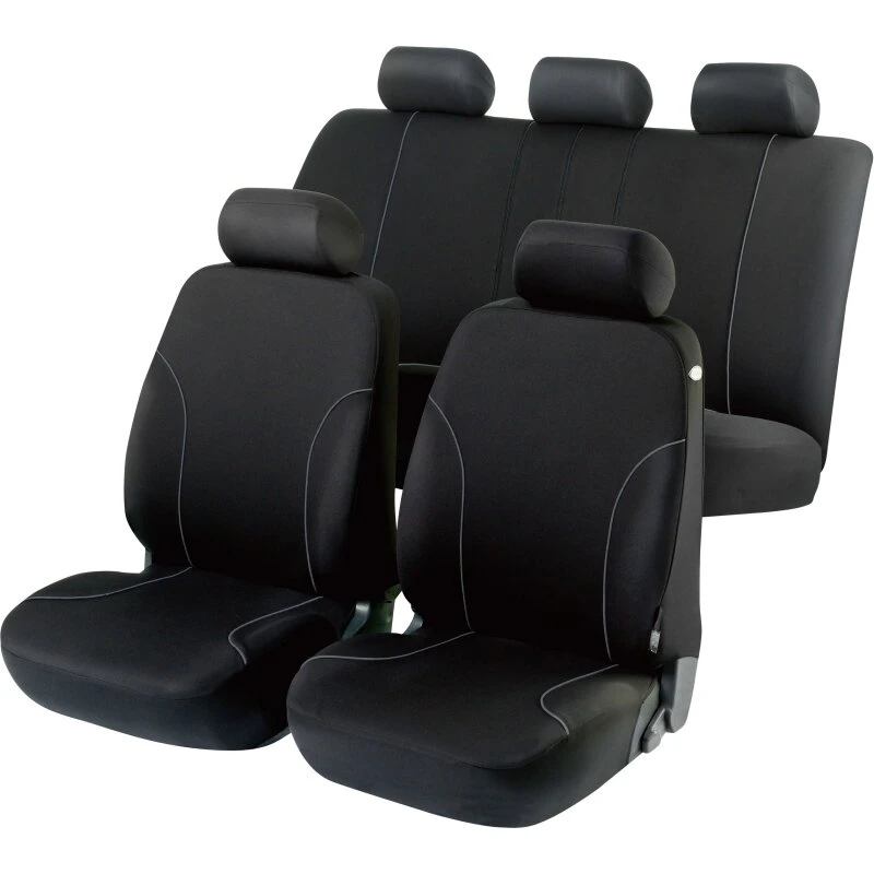 ZIPP-IT Basic Allessandro sort-grå sædeovertræk m. lynlås (universal)