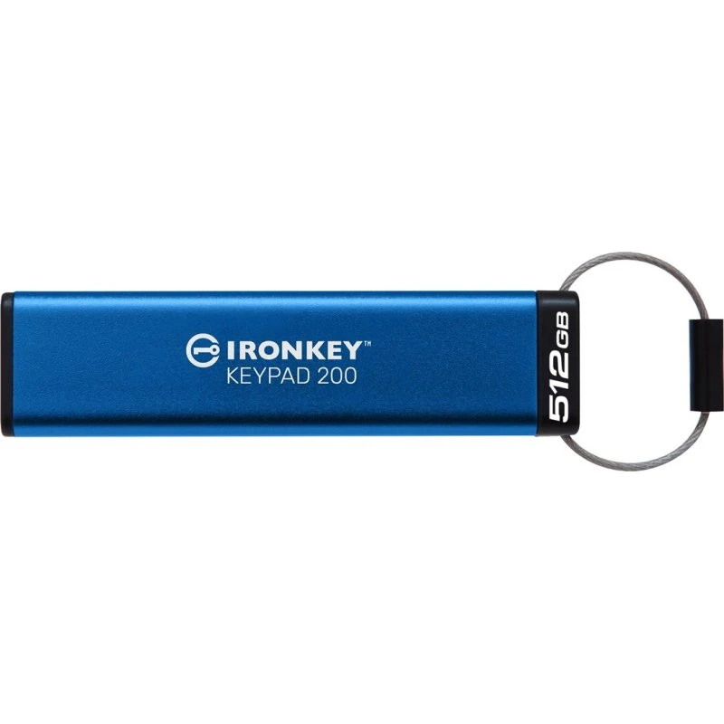 Kingston IronKey Keypad 200 512GB USB 3.2 Gen 1, blå