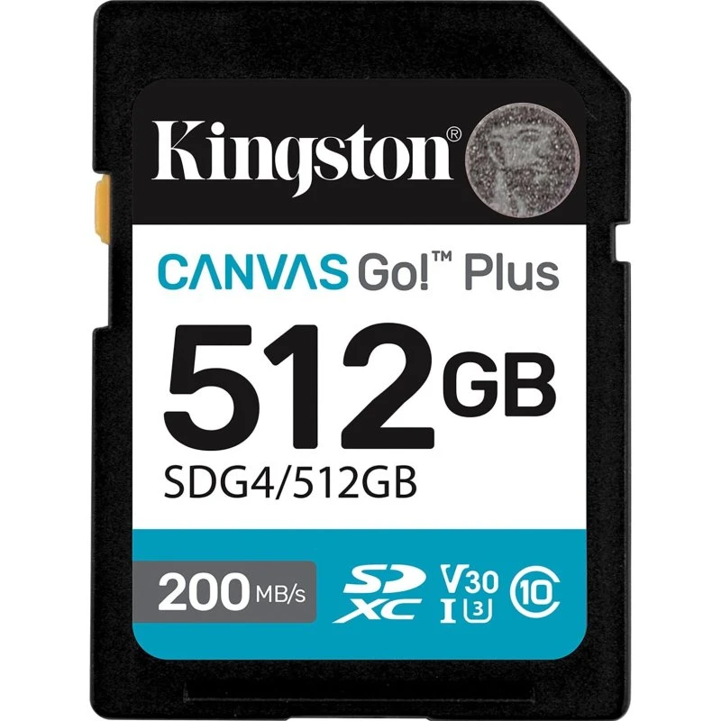 Kingston Canvas Go! Plus SD 512GB 200MB/s