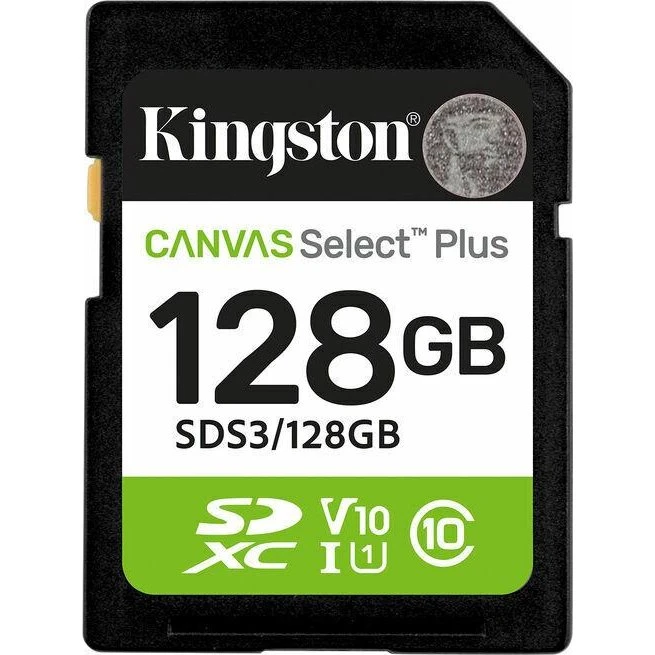 Kingston Canvas Select Plus Gen3 microSD 128 GB med SD-adapter