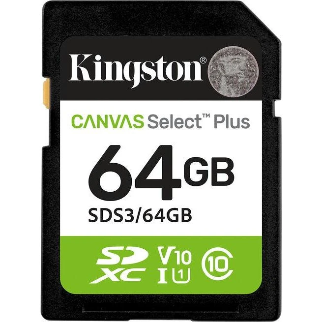 Kingston Canvas Select Plus MicroSD 64 GB med adapter