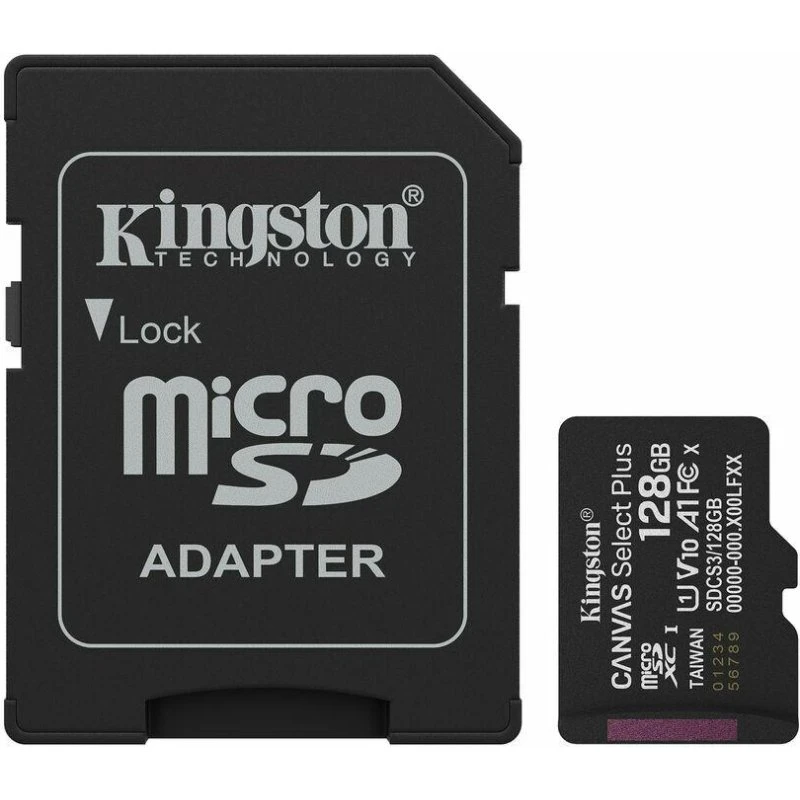 Kingston Canvas Select Plus microSD 128 GB med SD-adapter