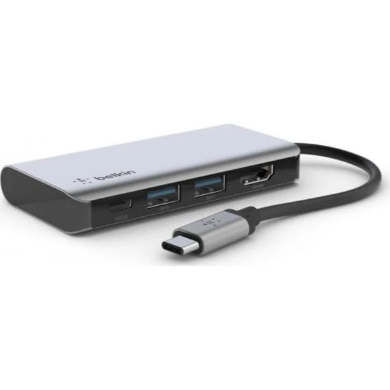 Belkin USBC 4 i 1 MultiPortadapter, stjernegrå