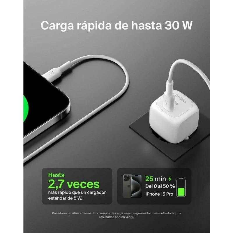Belkin WCA008 30W USB-C vægoplader, hvid