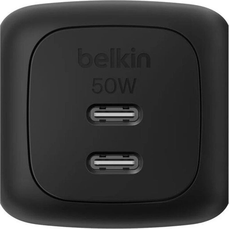 Belkin BoostCharge Pro WCH019 50W Vægoplader 2x USB-C Sort