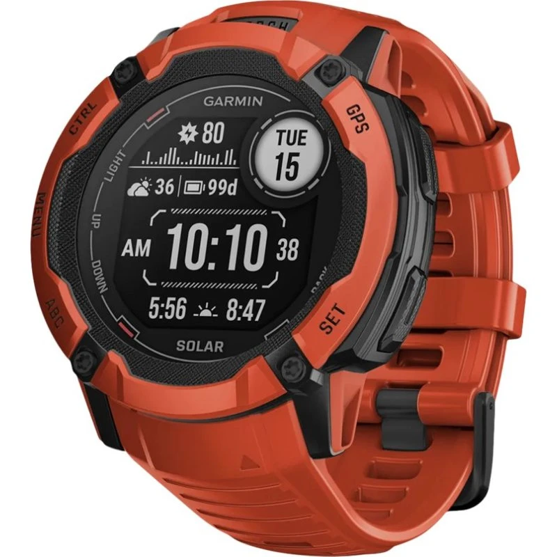Garmin Instinct 2X Solar 50 mm Rød SmartWatch