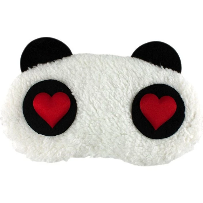 Kær Panda Fluffy Sovemaske til Rejser og Afslapning
