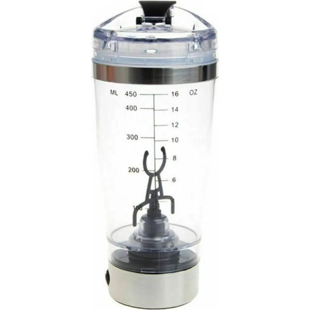 ProteinShaker 450 ml, elektrisk shaker med AAA-batterier