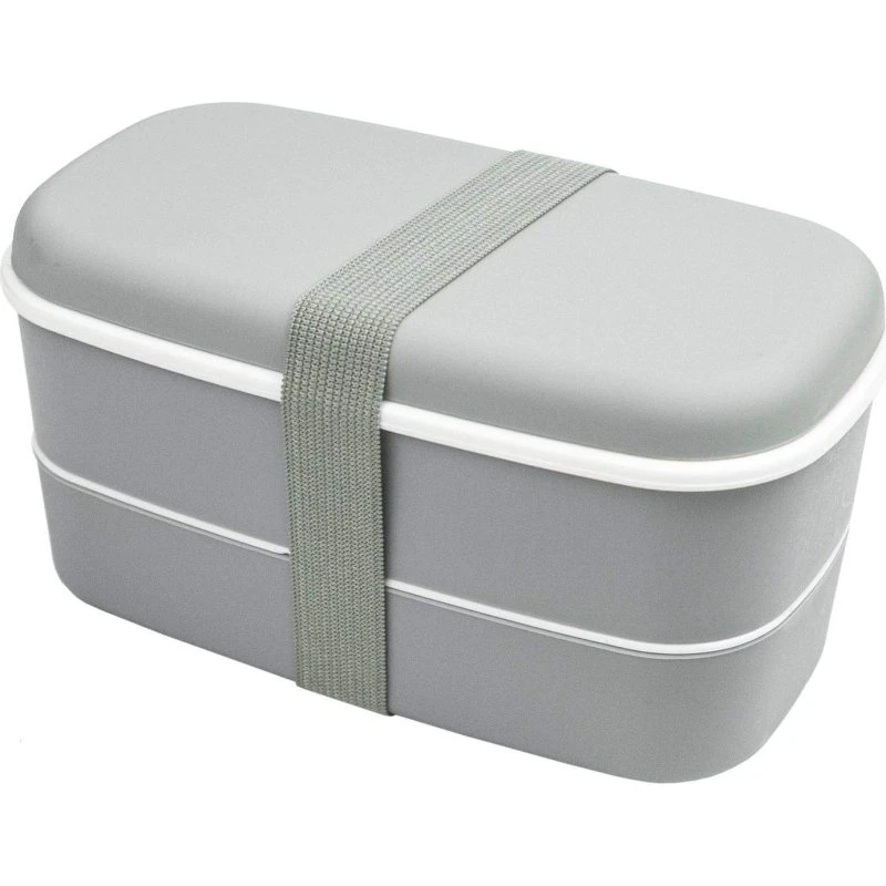 Madkasse Bento Box Grå med Spisepinde