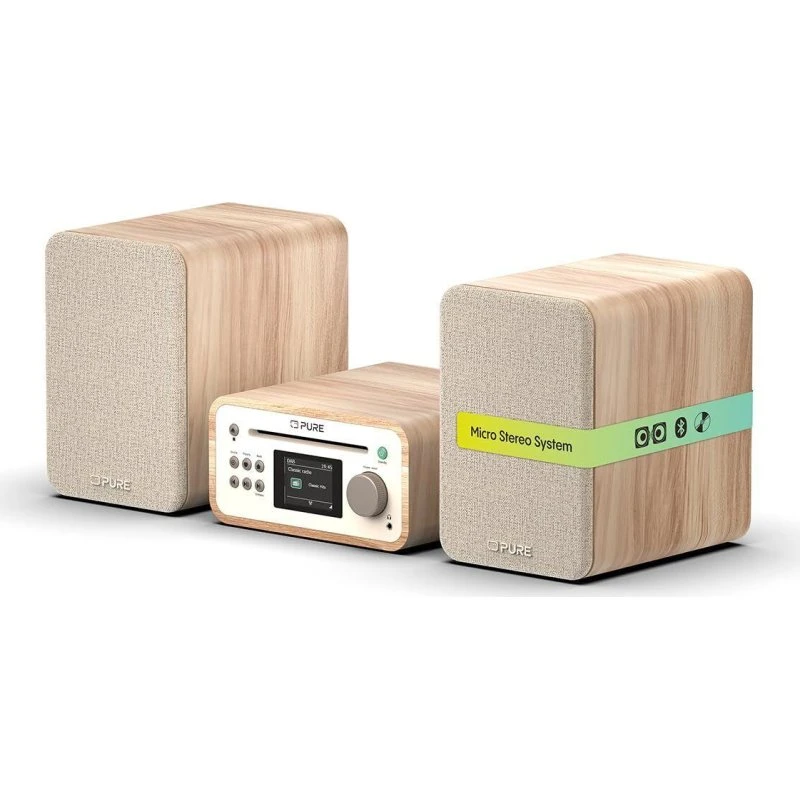 Pure Classic Stereo Mini 40 W Hvid Egetræ