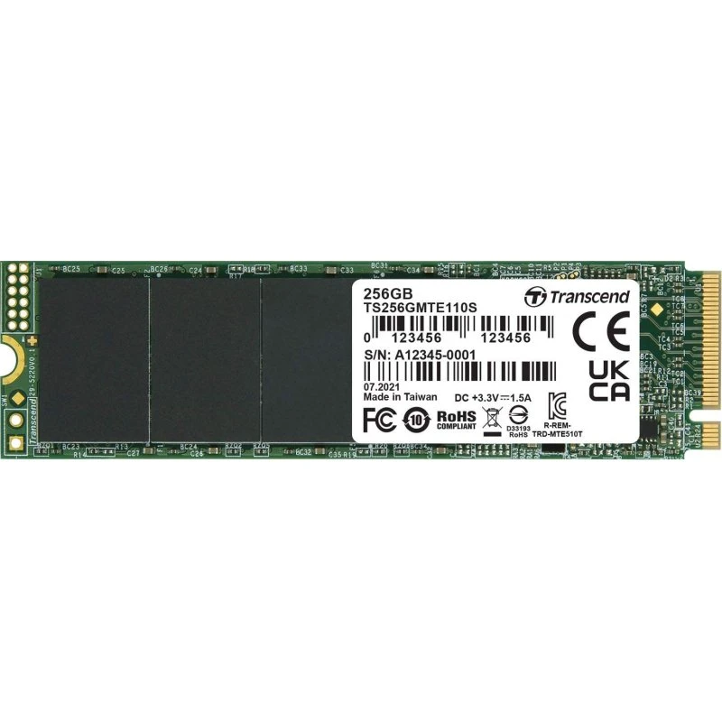 Transcend 110S PCIe M.2 NVMe 256 GB (R1600/W1000)