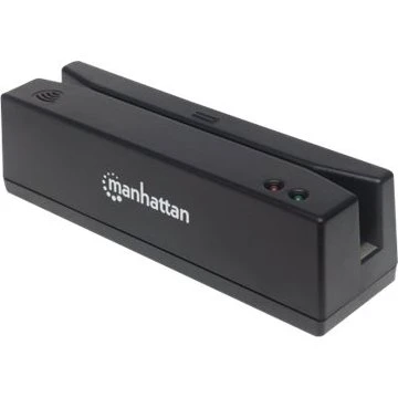 Manhattan USB-A Magnetstribe Kortlæser, Triple Track, Sort