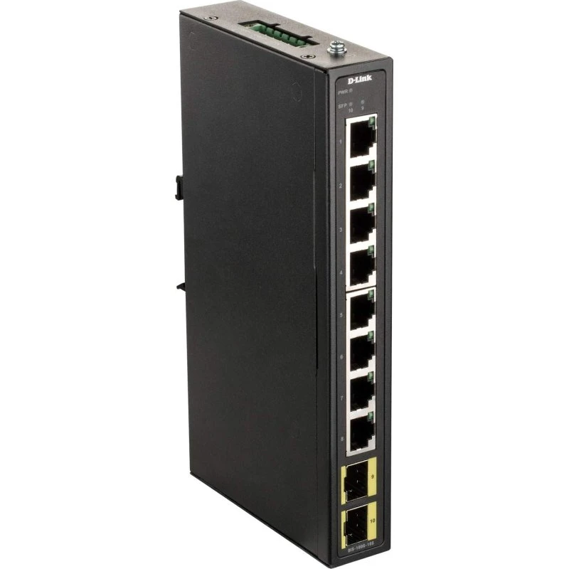 D-Link DIS 100G-10S 8-Port Gigabit Industrial Switch med 2 SFP-slots