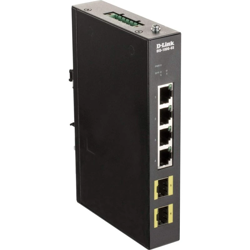 Hirschmann DIS-100G-6S 4-port Gigabit Industrial Switch med 2 SFP