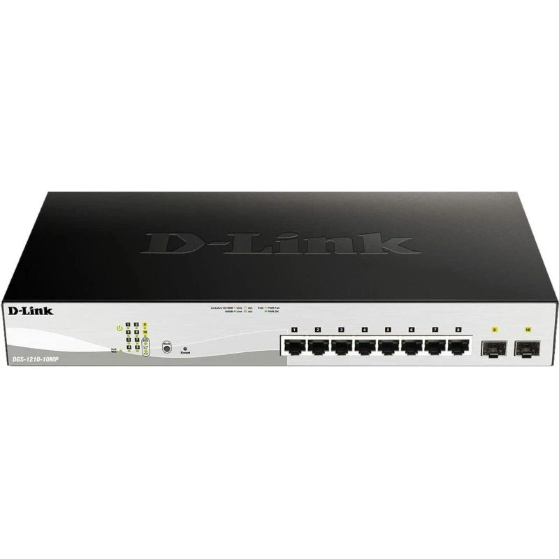 D-Link DGS-1210-10MP/E 8x PoE+ Gigabit Switch med 2x SFP