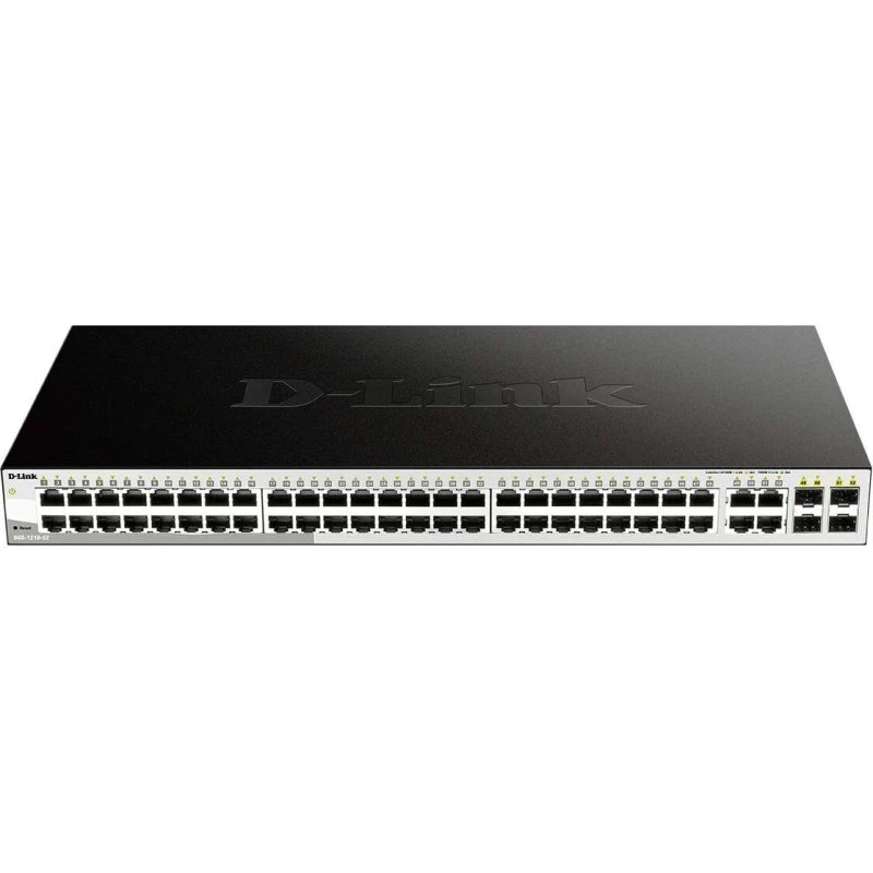 D-Link DGS-1210-52/E 48-port Gigabit Switch med 4x SFP, rackmonteret