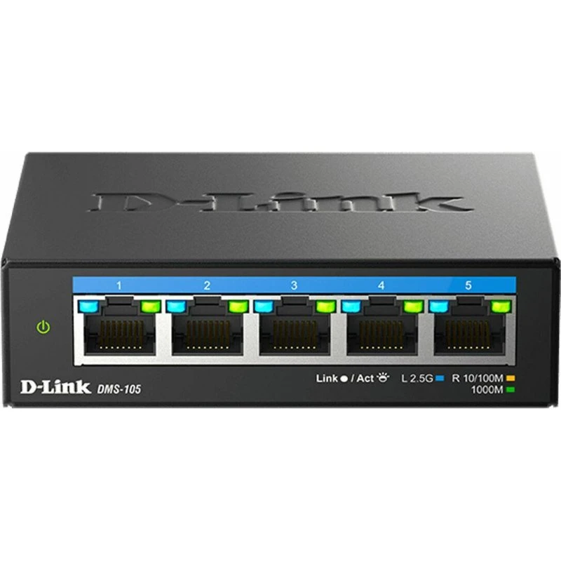 D-Link DMS-105/E 5-Port 2,5G Netværksswitch
