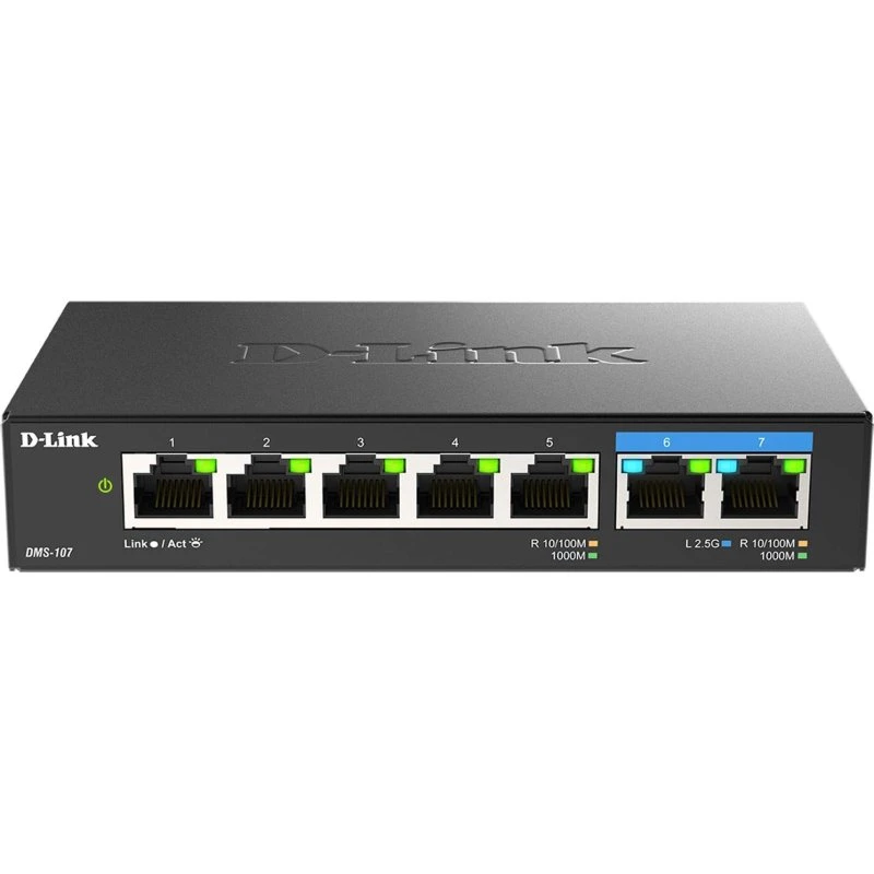 D-Link DMS-107 7-Port Multi-Gigabit Switch med 2,5G
