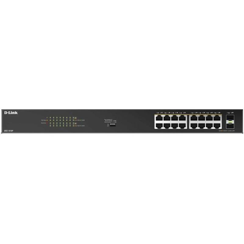 D-Link DGS-1018P/E 16-port Gigabit PoE-switch