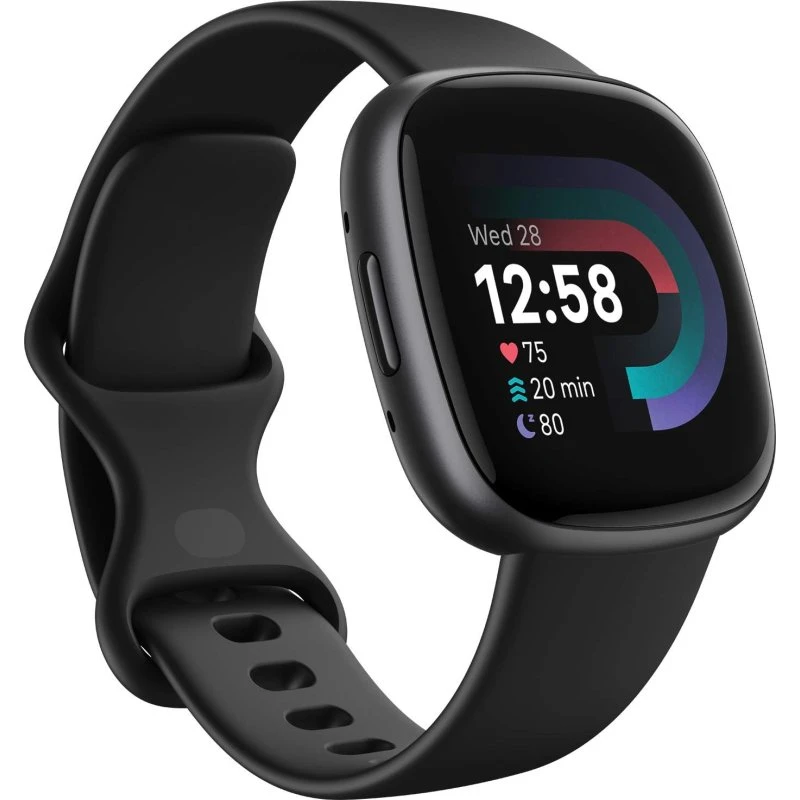 Fitbit Versa 4, sort/grafit