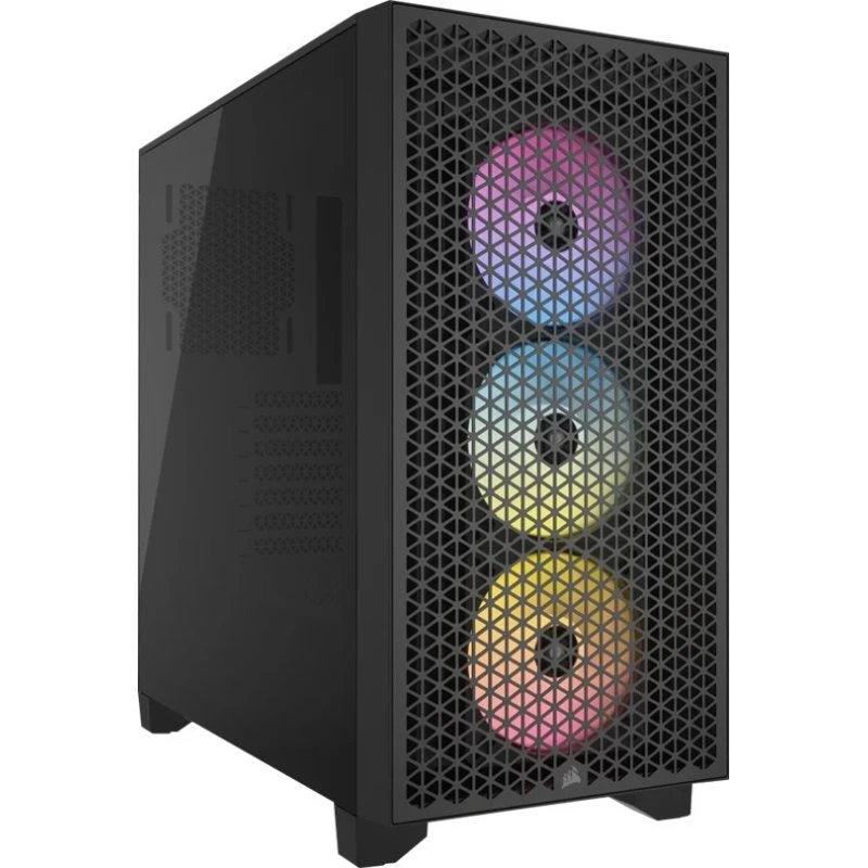 Corsair 3000D RGB Airflow TG - Miditower, Sort