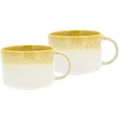 Villa Collection Styles krus m. hank 16 cl, 2 stk — gul/creme