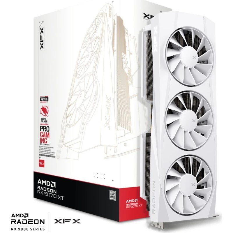 XFX QuickSilver RX 9070 XT 16GB Hvid