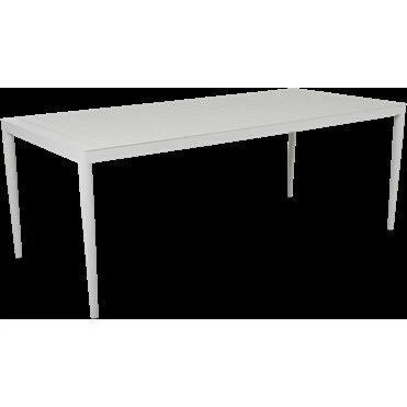 Brafab Bigby udendørs spisebord 195x90 cm - lys grå