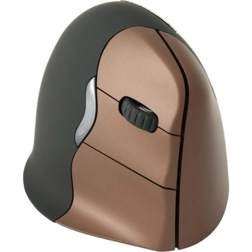 Evoluent VerticalMouse 4 Small Wireless, Højrehånd, Svart/Brun