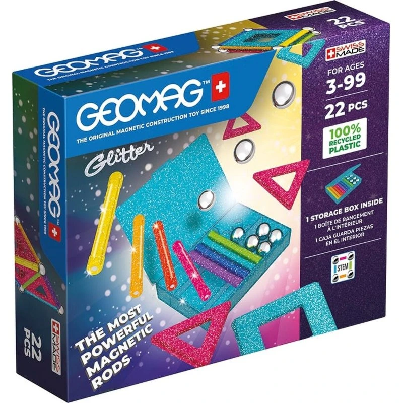 Geomag Glitter - Magnetisk Byggesæt 22 Dele