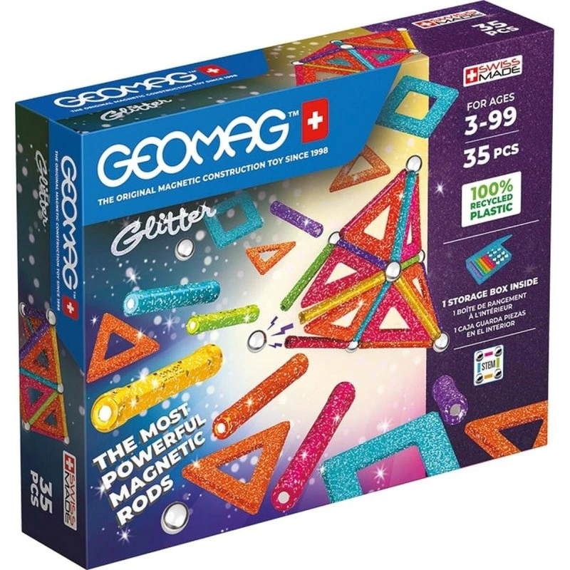 Geomag Glitter - Magnetisk byggesæt 35 dele