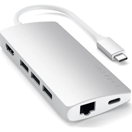 Satechi Aluminum Multi-Port Adapter V2 USB-C 4K HDMI Ethernet